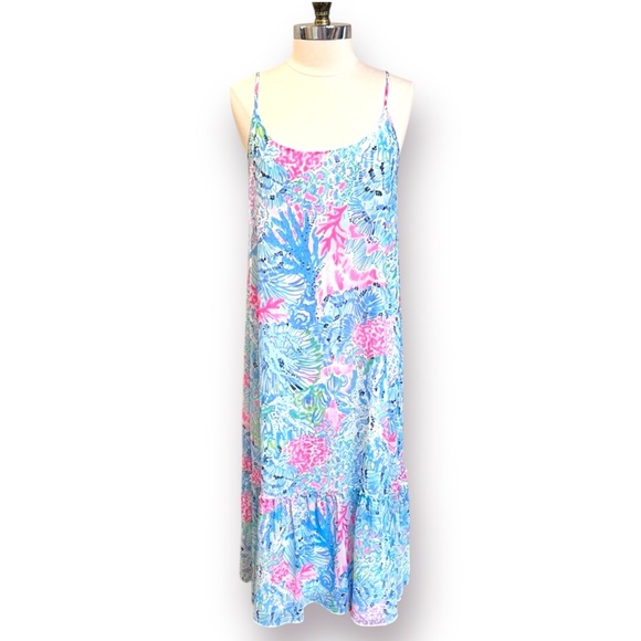 Lilly Pulitzer Winni Midi Dress in Sink or Swim print. Size M - Picture 4 of 12